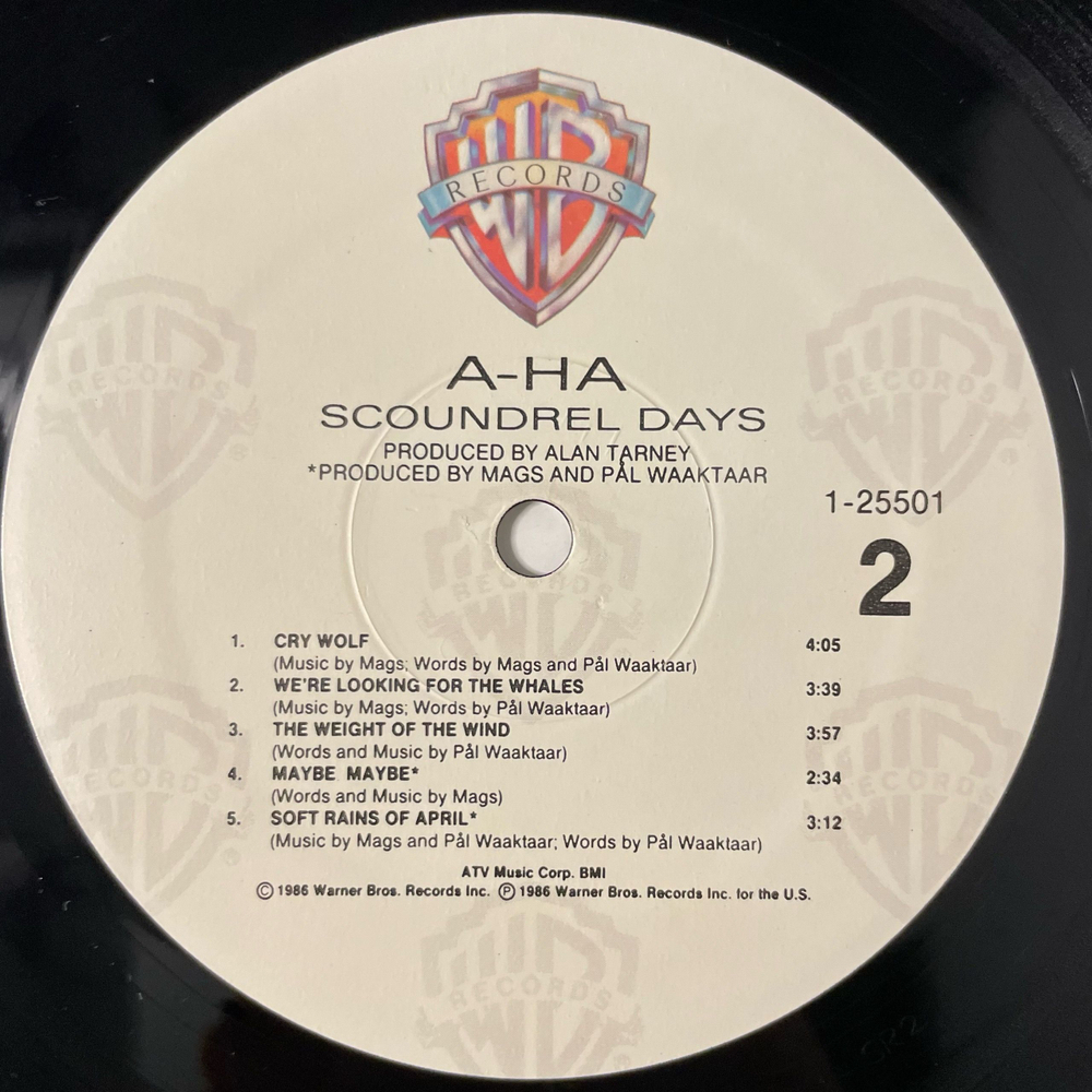 Винтажная виниловая пластинка LP A Ha Scoundrel Days (США 1986)
