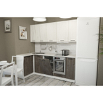 Кухонный угловой гарнитур Сиена прайм 2000 х1100 Белый/Сосна/Дуб грей, бетон темный