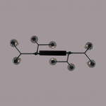 6555/8C CLASSI LN25 000 черный/дымчатый/металл/стекло Люстра потолочная E14 8*40W 220V MADONNA