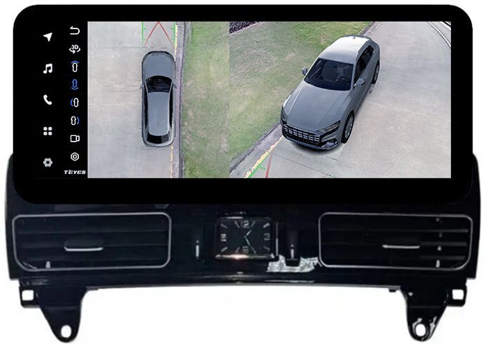 Магнитола для Mercedes-Benz ML W166, GL X166 2011-2015 NTG 4.5/4.7 (спец-рамка) - Teyes LUX ONE 360 монитор 12.3" 2K QLED на Android 10, Быстрая, CarPlay, 4G SIM-слот, 4 камеры в комплекте