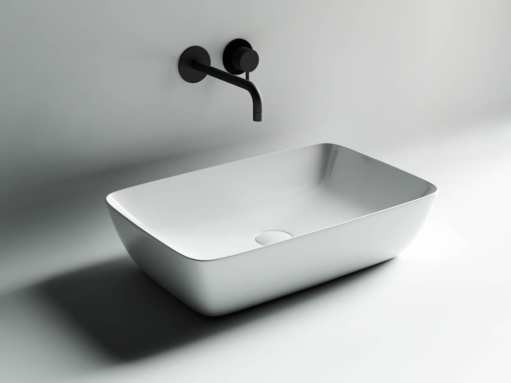 Умывальник чаша FORM накладная прямоугольная 590x400x145мм