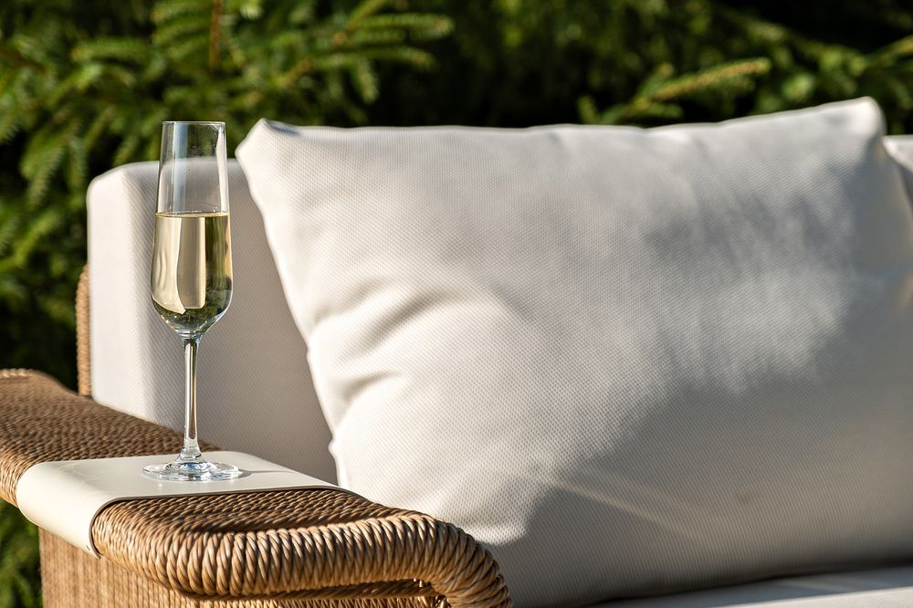 "Мальдивы" трансформирующаяся лаунж-зона из искусственного ротанга, цвет соломенный