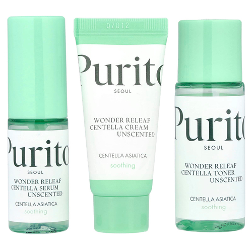 Purito, Мини-набор Centella без запаха, набор из 3 предметов