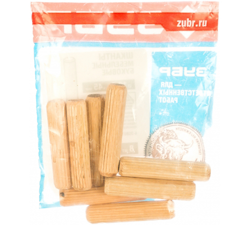 ШКАНТЫ МЕБЕЛЬНЫЕ ЗУБР БУКОВЫЕ 10X45ММ 8ШТ,  4-308016-10-45