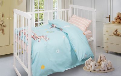 КПБ детский "Поплин" простыня на резинке (141)