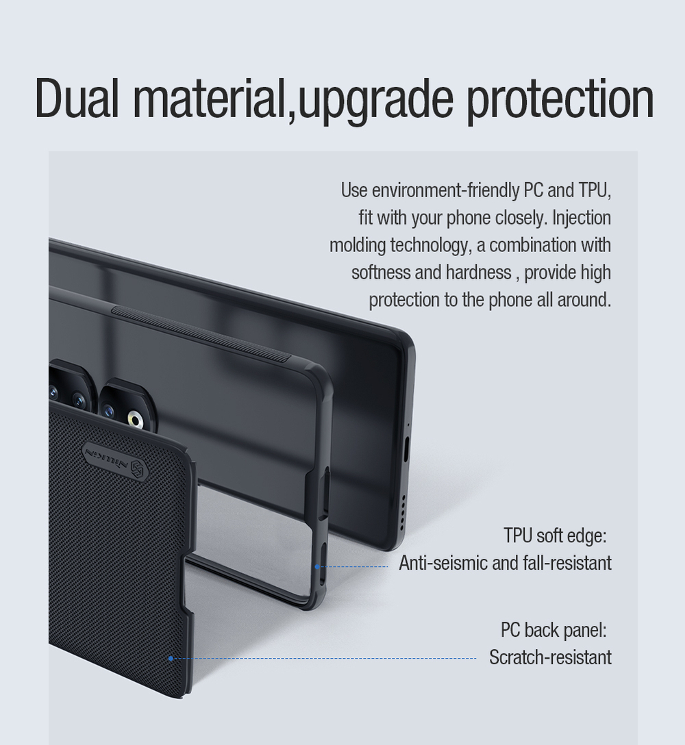 Чехол усиленный от Nillkin c встроенным круглым магнитом для Huawei Honor 90 Pro, серия Super Frosted Shield Pro Magnetic Case
