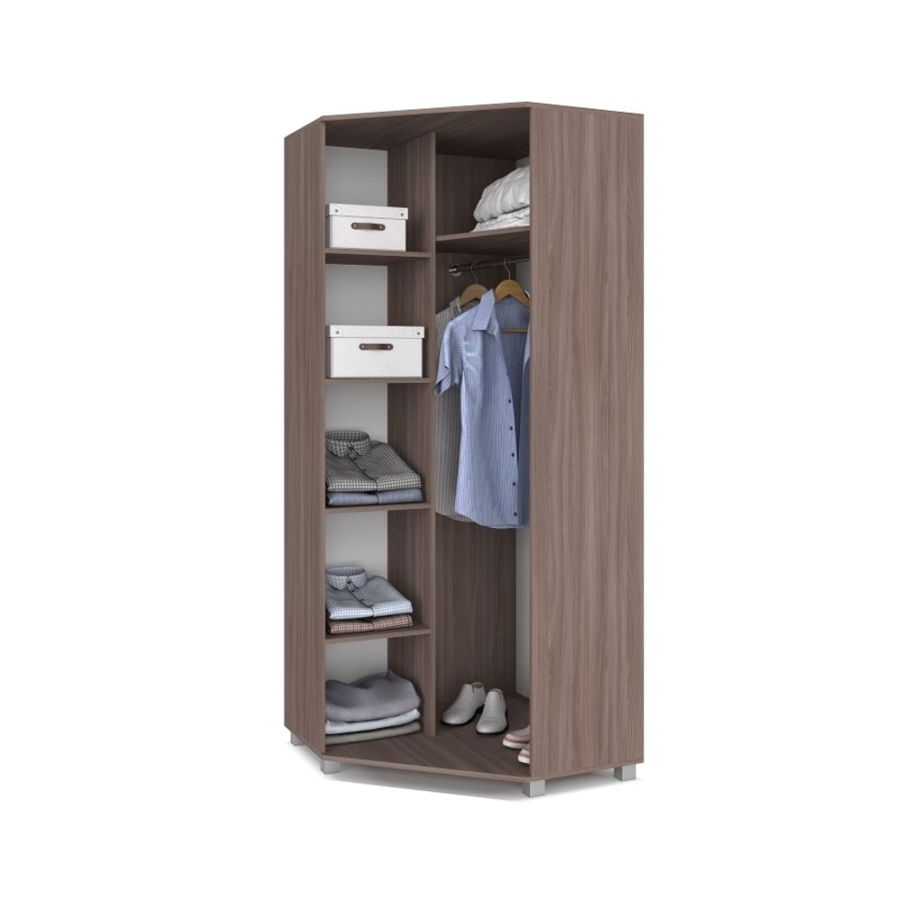 Шкаф угловой "Карина" К59 (ясень шимо темный/ясень шимо светлый), ЛДСП, MODERN