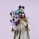 Шар с клапаном (17''/43 см) Мини-фигура, Микки Маус, 1 шт.