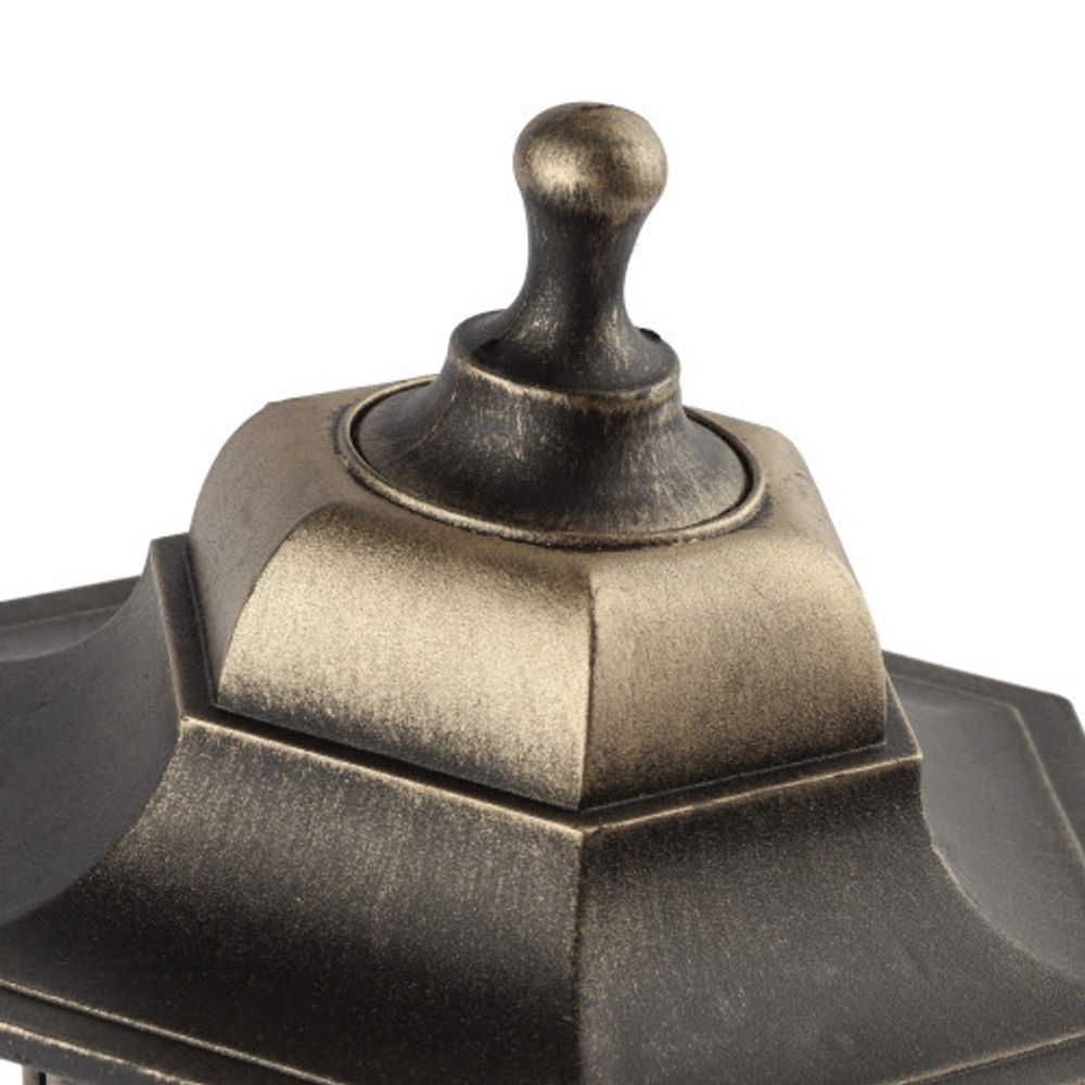 Садово-парковый светильник ЭРА НБУ 06-60-001 бронза 6 гранный настенный IP44 Е27 max60Вт