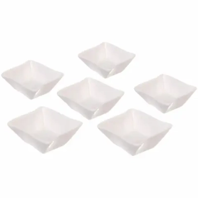 Набор соусников «White magic» 6шт «Квадрат» волна 100мл