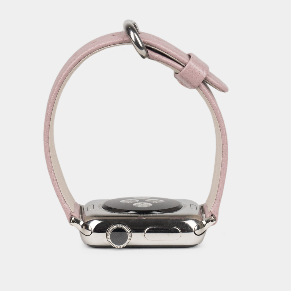 Ремешок для Apple Watch 40/41/42 mm из кожи козы, пудрового цвета