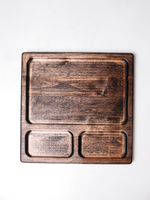 Менажница черная квадратная 2 секции