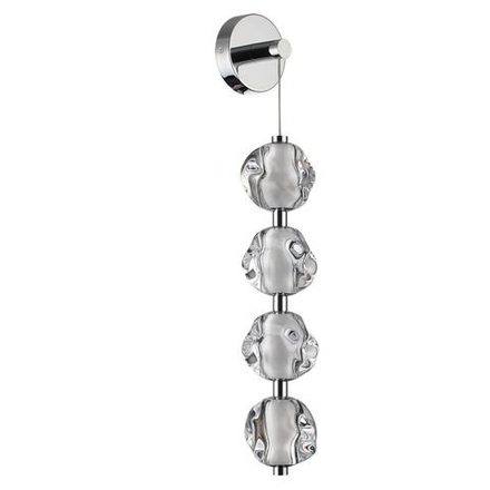 5084/17WL L-VISION ODL25 561 хром/прозрачный/металл/акрил Бра LED 17W 4000K 850Лм JEMSTONE