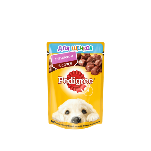 Влажный корм Pedigree для щенков, с ягненком в соусе, 85 г