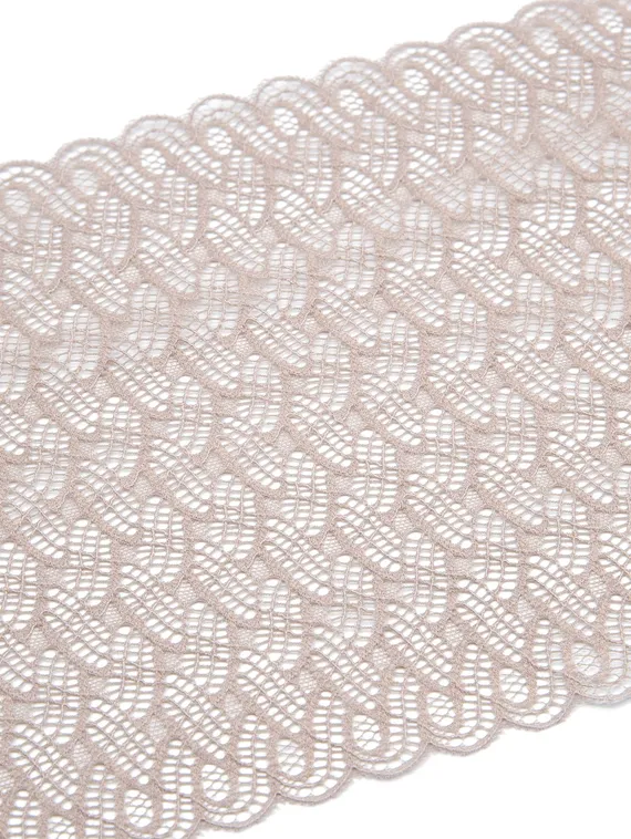 1352 Кружево эластичное 18,5 см, Италия, кофе с молоком