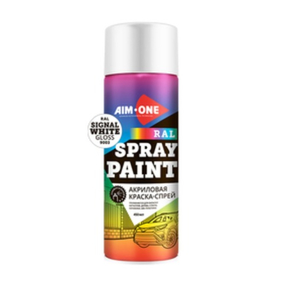 Aim-One Краска-спрей RAL-9003G. Сигнально-белая глянцевая