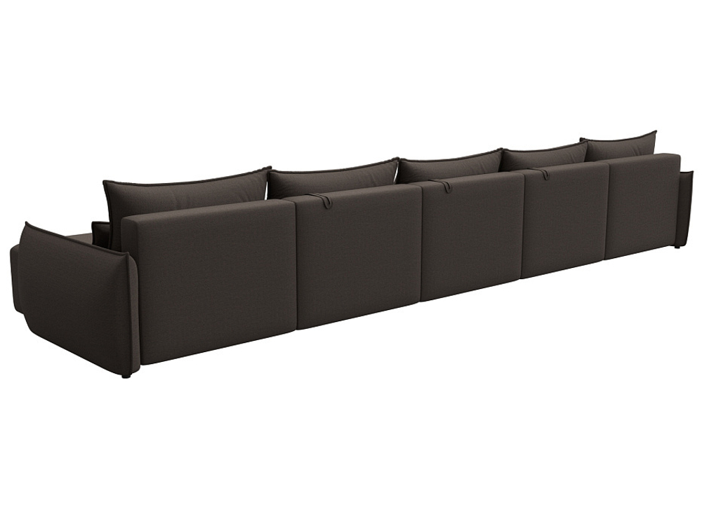 Диван П-образный Лига-051 НПБ МегаЛонг рогожка Амур 05 коричневый