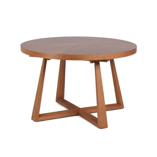 Обеденный стол Brave диаметр раздвижной 120/160 натуральный