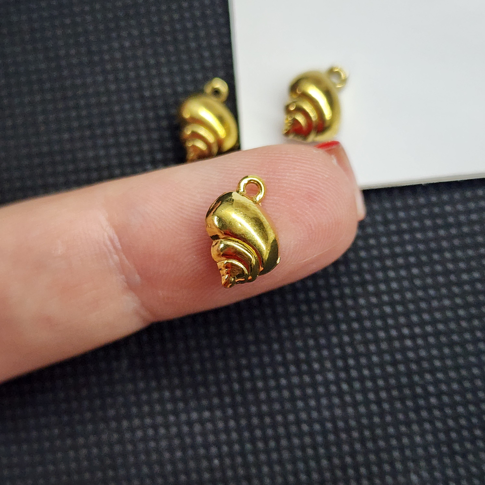 Подвеска ракушка, сталь, 2я позолота, премиальная фурнитура