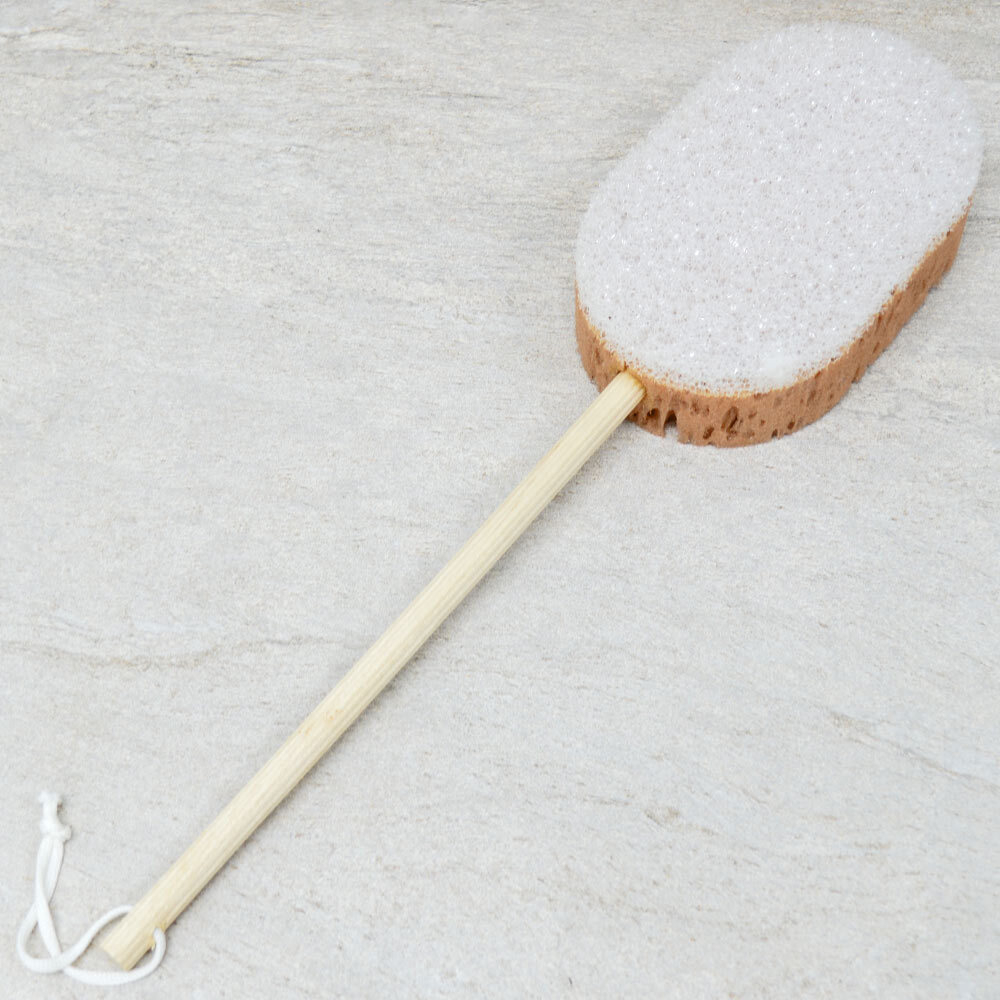 Губка для тела на деревянной ручке