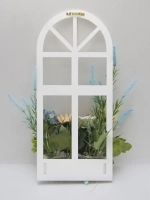 Панно на стену для интерьера "Окно с цветами"