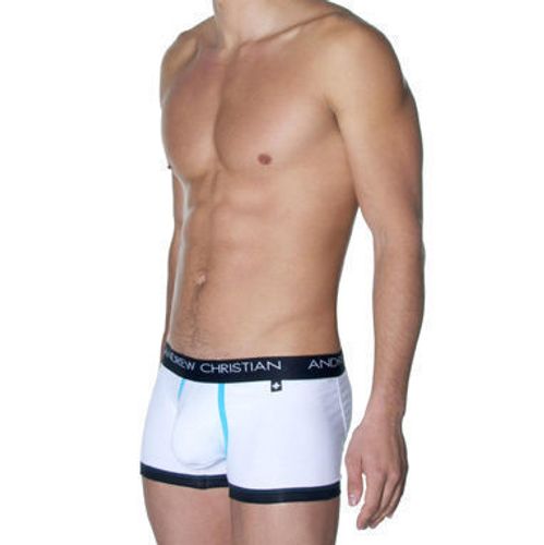Мужские трусы боксеры белые Andrew Christian Flashlift  Boxer Pro White  AC41