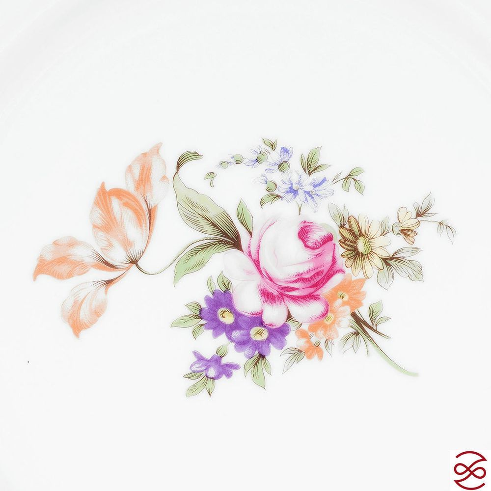 Набор тарелок плоских 25 см Repast Мейсенский букет( 6 шт)