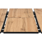 Стол Dublin раскладной 120-160х80х75 Дуб Вотан, чёрные ножки