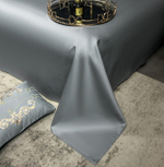 Постельное белье Сатин Гладкокрашеный Вышивка Делюкс на резинке DHCR004