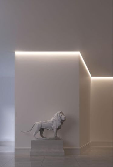 A680206 Теневой профиль GAP для натяжного потолка, декоративная вставка в комплекте, 2 метра, черный