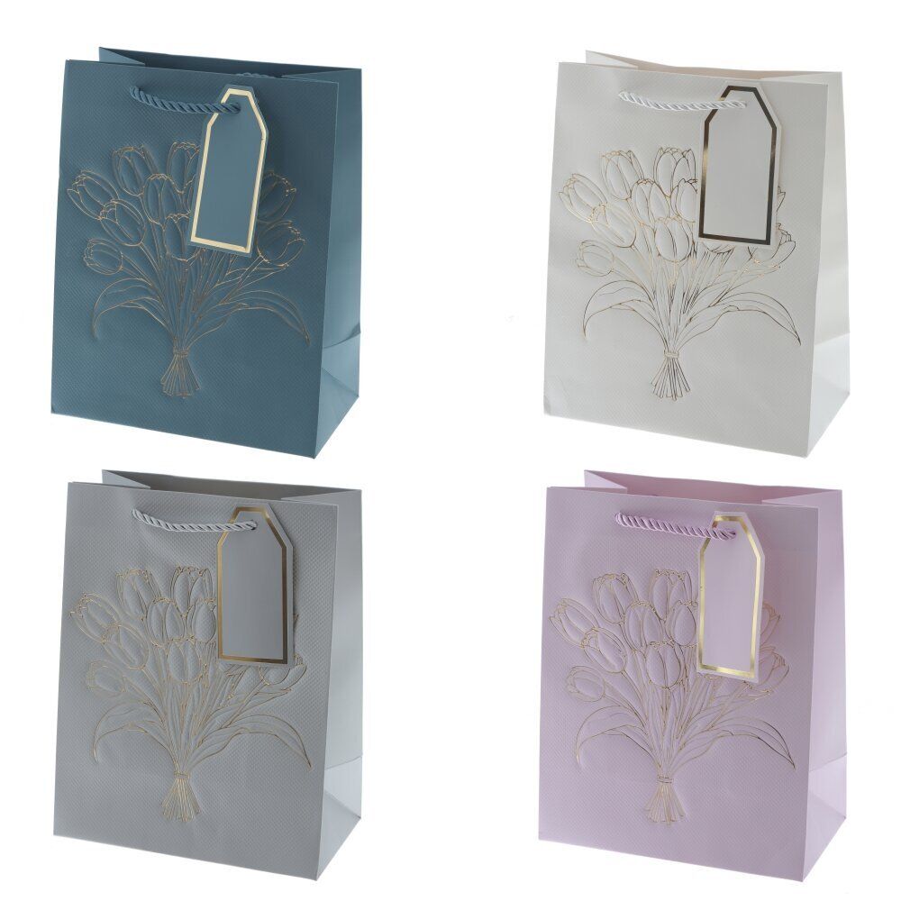 GAEM Пакет подарочный S (бумага 210г/м2, блок 12шт), L18 W10 H23 см, 4в.