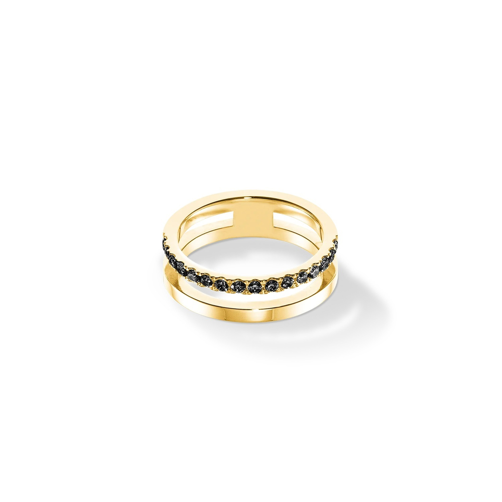 Кольцо Coeur de Lion Black-Gold 0136/40-1316 54