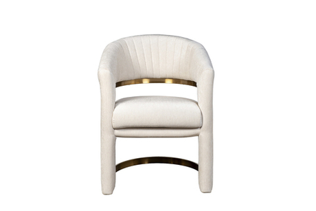 Стул велюр кремовый/матовое золото 67x66x85см Garda Decor