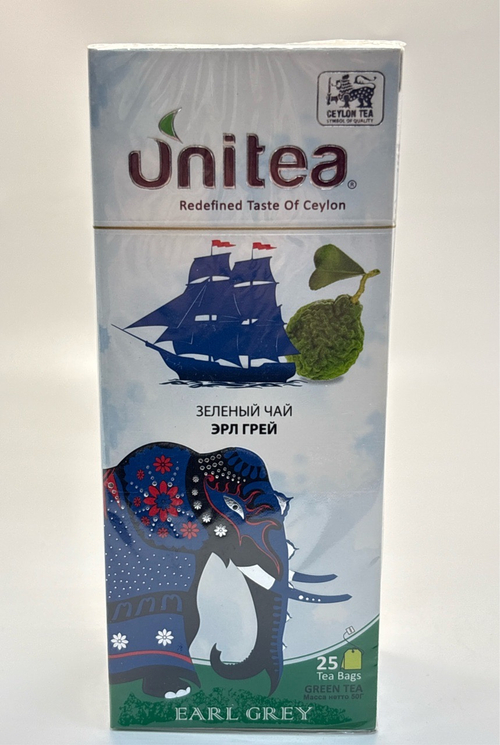 ЧАЙ UNITEA ЗЕЛЕНЫЙ ЭРЛ ГРЕЙ 25П/72