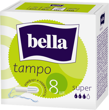 Bella Тампоны женские гигиен. без аппликатора comfort Super по 8 шт