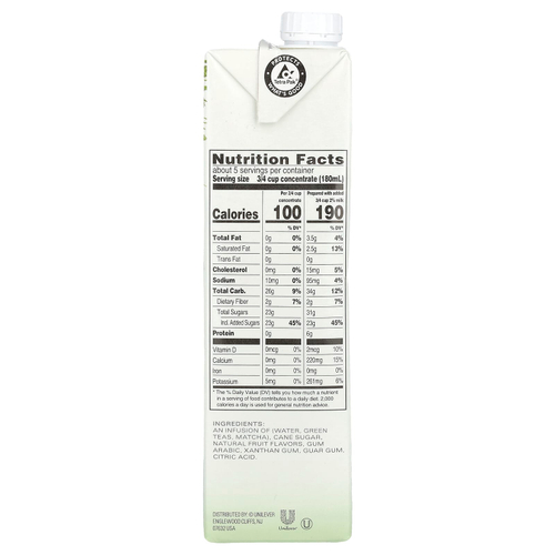 TAZO, Green Tea Matcha Latte, концентрат зеленого чая, 946 мл (32 жидк. унц.)