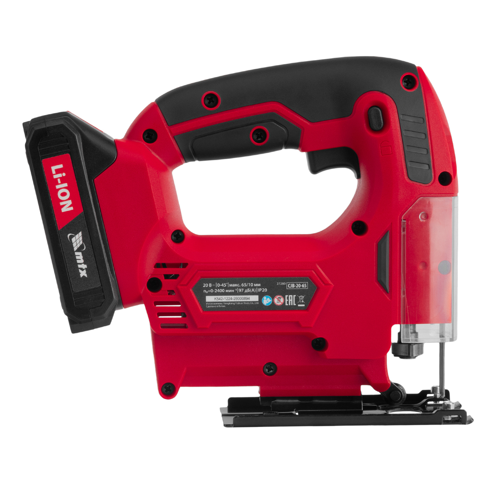 Лобзик аккумуляторный CJB-20-65, Li-Ion, 20 В// MTX