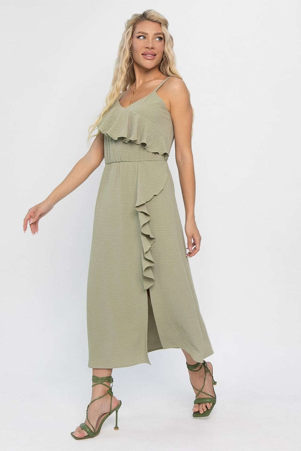 Сарафан Вечер в Сорренто (хаки) П13870-7М LT Collection