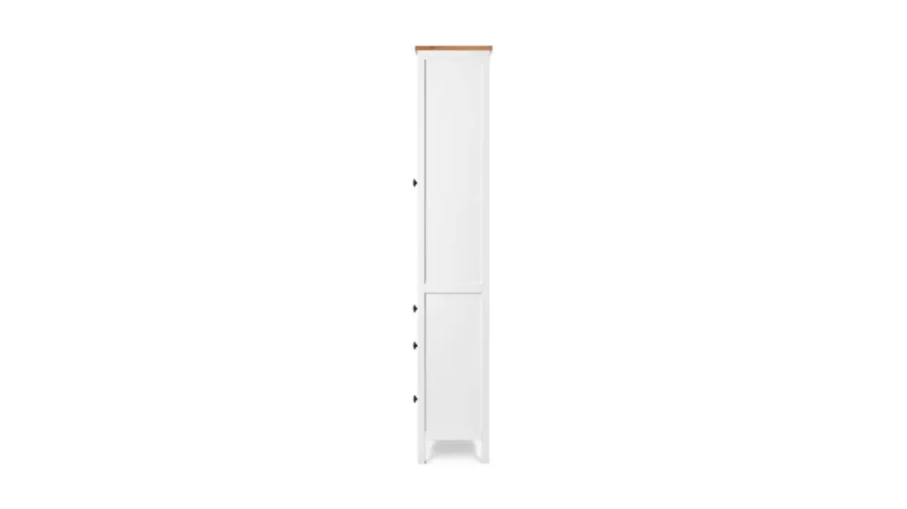 Шкаф-витрина 3 ящика - аналог IKEA HEMNES / ХЕМНЭС/ ХЕМНЕС / КЫМОР / ИКЕА 49х198х37 см, белый/светло-коричневый