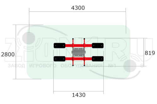 Тренажер уличный «Двойные лыжи»