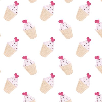 Сладкий кекс с сердечком