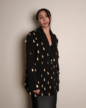 Пиджак "Роскошь" с перьями