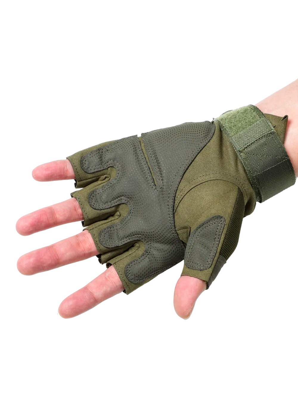 Перчатки беспалые с костяшками Army Tactical Gloves (325). Олива