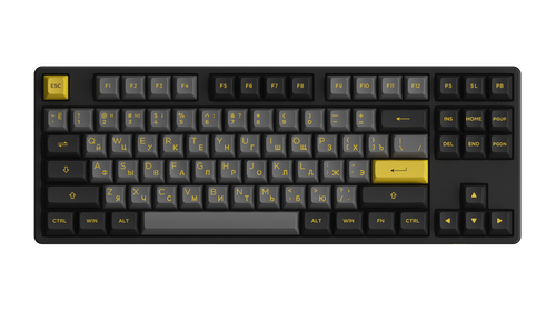 AKKO 5087S /Black&Gold/USB Cable/RGB/Hot Swap/V3 Cream Yellow Switch