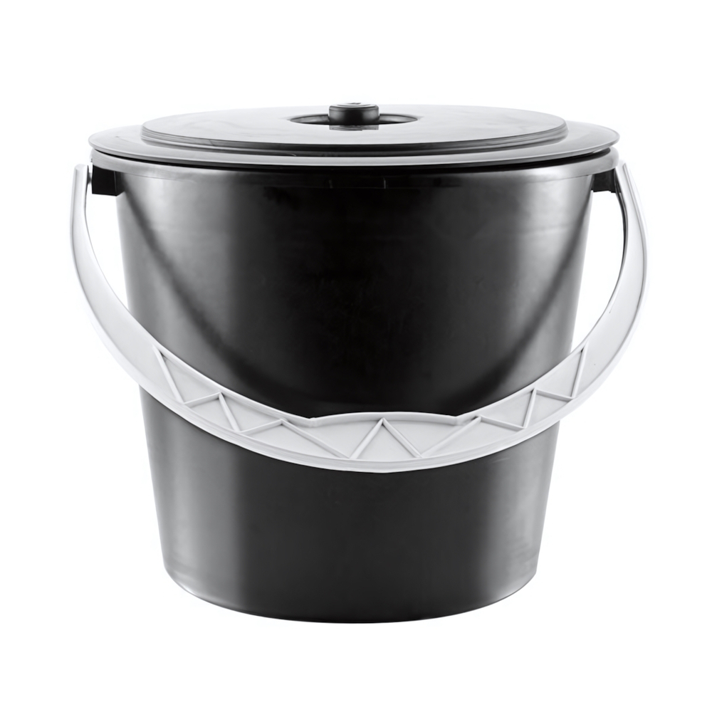 Ведро 10 л - хозяйственное с крышкой (особо прочное)