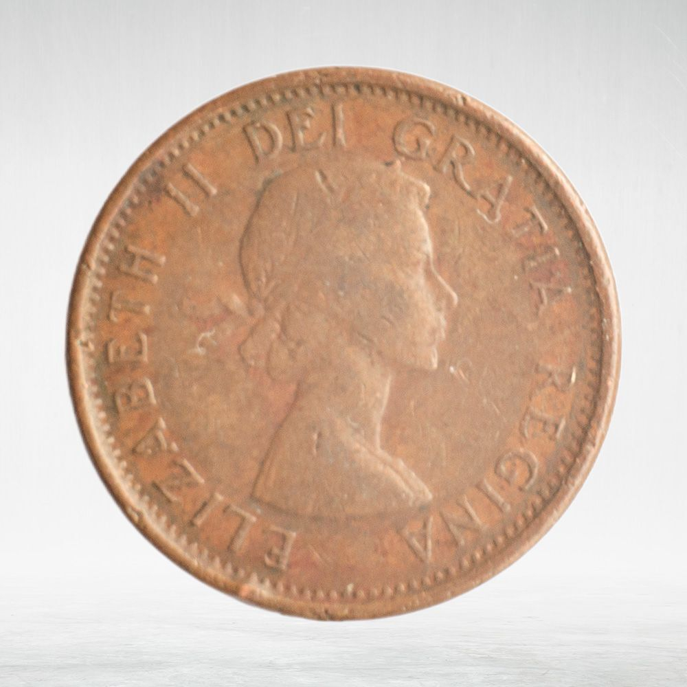 Canada, 1 Cent, 1958 – Elizabeth II (First Portrait), VF