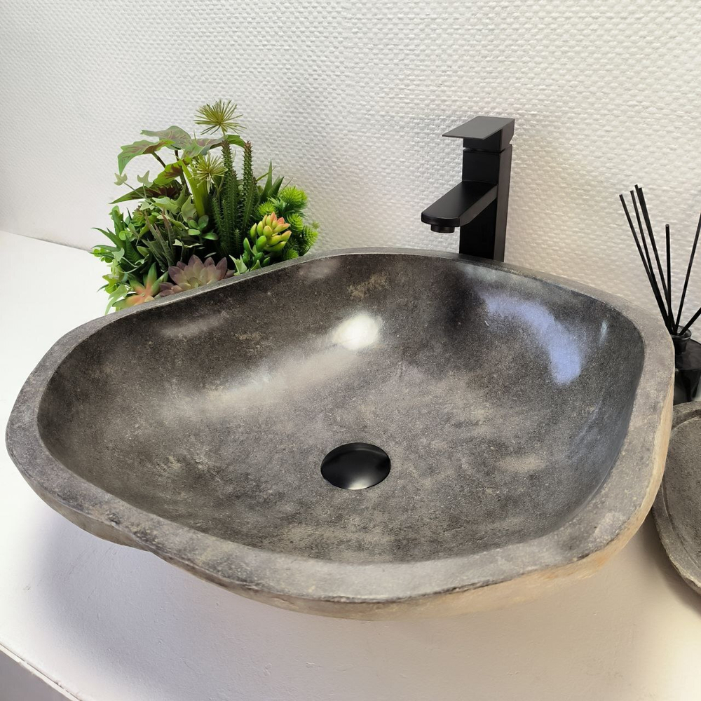 Раковина из речного камня RS-63864 (52*49*15) 0123