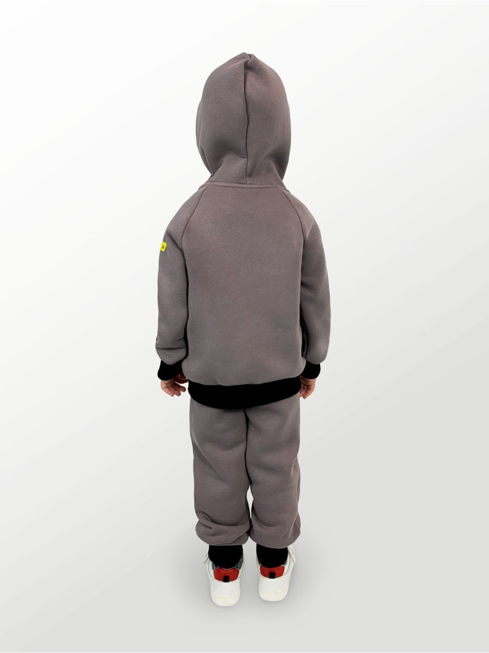 Худи для детей, модель №5, утепленный, рост 104 см, серый