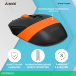 Мышь A4Tech Fstyler FM10 черный/оранжевый