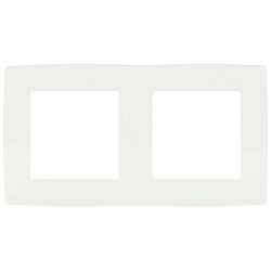 Рамка для розеток и выключателей ЭРА Серия 12 12-5002-01М на 2 поста, белый матовый